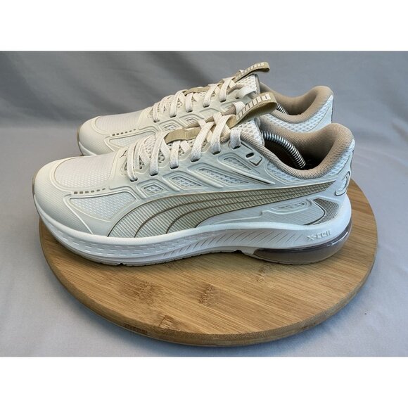 Puma Running Sneakers 9m Women X-Cell Lightspeed Frosted Ivory Puma Gold NIB - Picture 3 of 6